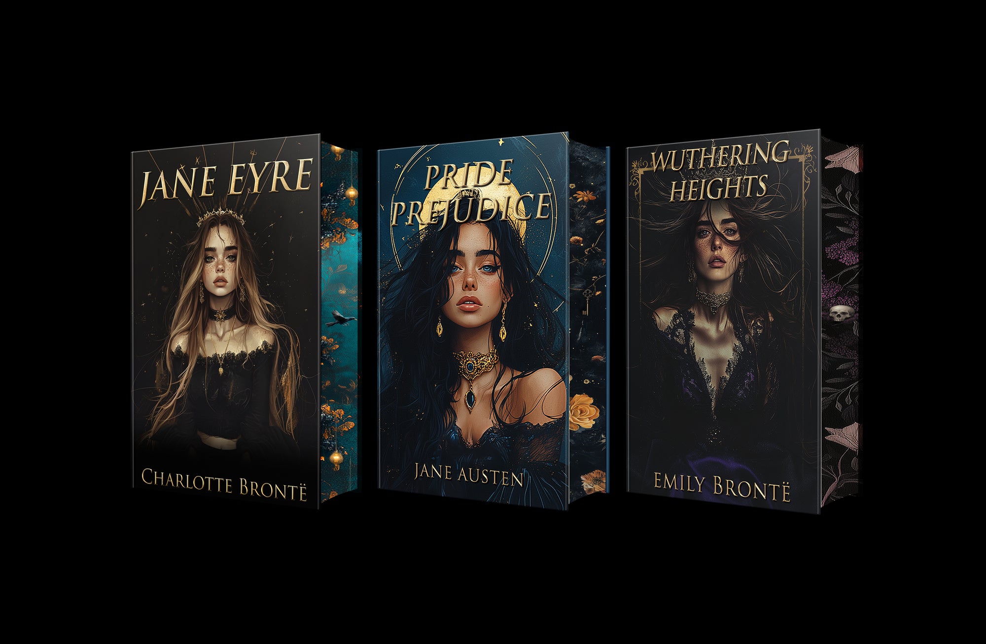 Fierce Women Trilogy Collection: Pride and Prejudice, Jane Eyre, and Wuthering Heights